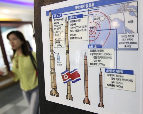 韩媒体称朝鲜发射四枚地对舰短程导弹
