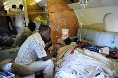 Bahia Bakari recovers at Moroni hospital after she miraculously survived the Yemenia airliner crash off the Comoros, being ejected from the plane into pitch-black Indian Ocean waters. [Xinhua/AFP] 