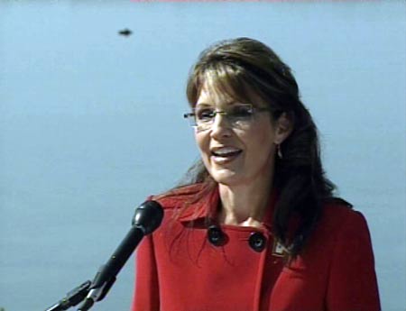 Former U.S. Republican Alaska Governor Sarah Palin announces that she will resign this month and will not run for re-election as governor in Wasilla, Alaska July 3, 2009 in this video frame grab.
