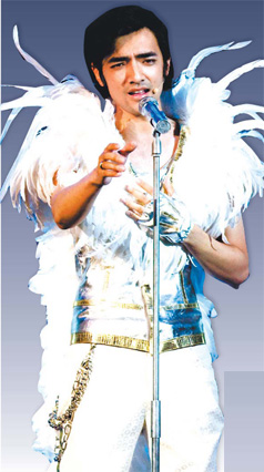 The nation's first pop musical features cool costumes, such as seen on Guo Peng who plays singer Bo Fan.