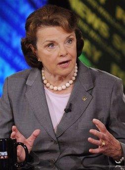 In this photo provided by FOX News, Sen. Dianne Feinstein, D-Calif., appears on 'Fox News Sunday' in Washington, Sunday, July 12, 2009. [Freddie Lee/CCTV/AP Photo/FOX News Sunday] 