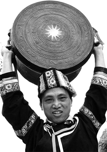 Bronze drum is a crucial musical instrument for villagers of Sanhe village, Donglan county, Guangxi Zhuang autonomous region. 