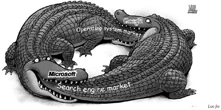 A war between Google and Microsoft