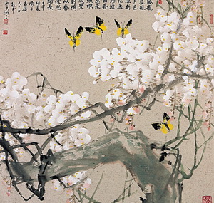 Flower-bird painting by Zhu Yingren