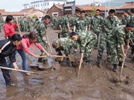 Reconstruction under way after heavy rainstorm hit NW China