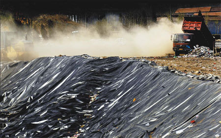 A landfill site near Liulitun, in west Beijing, one of the 23 waste treatment plants in the capital. 