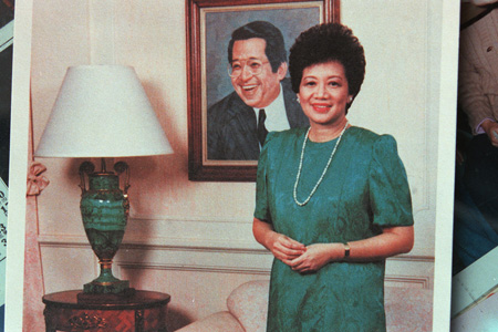 This is an undated file photo of the former Philippine President Corazon Aquino taken in Manila.[Xinhua]