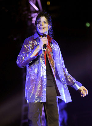 Pop star Michael Jackson rehearses for his planned shows in London at the Staples Center in Los Angeles, California in this handout photo taken June 23, 2009.