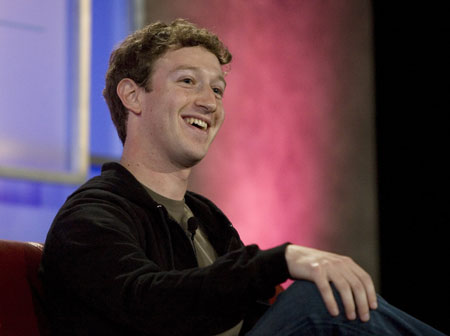 Facebook founder Mark Zuckerberg speaks at the Web 2.0 summit in San Francisco, California, Oct. 17, 2007. Social networking phenomenon Facebook continues its rapid rise and has already become the fourth largest website in the world, technology blog TechCrunch reported on Tuesday. [Xinhua/Reuters] 