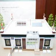 File photo: A solar-based house model in Tibet