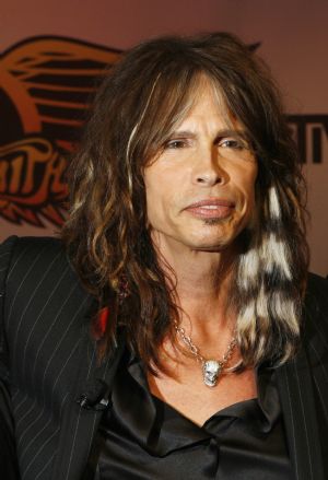 Aerosmith's Steven Tyler attends a press conference for the new video game 'Guitar Hero: Aerosmith' in New York, June 27, 2008.(