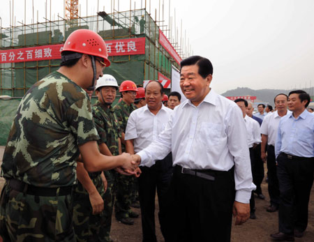 Chinese top political advisor Jia Qinglin has urged local governments in southwest China's Sichuan Province to boost post-quake reconstruction in the areas jolted by a massive earthquake last year.
