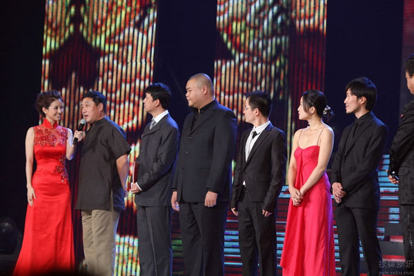 Cast members from film 'Tian An Men'
