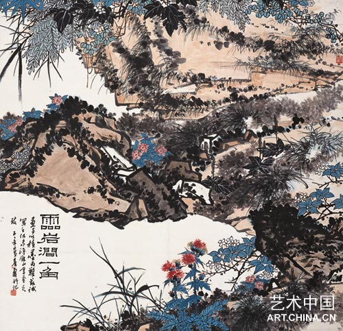  Traditional Chinese painter Pan Tianshou's work