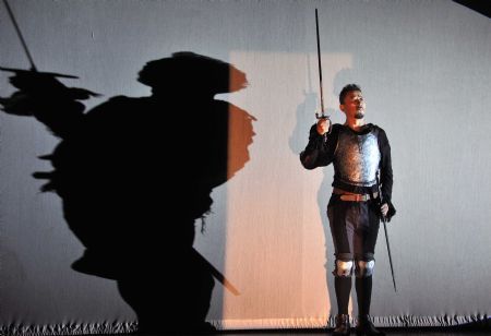 Photo taken on Aug. 30, 2009 shows a still of Don Quixote during a trial performance at the Experimental Theater of Central Academy of Drama in Beijing, China.