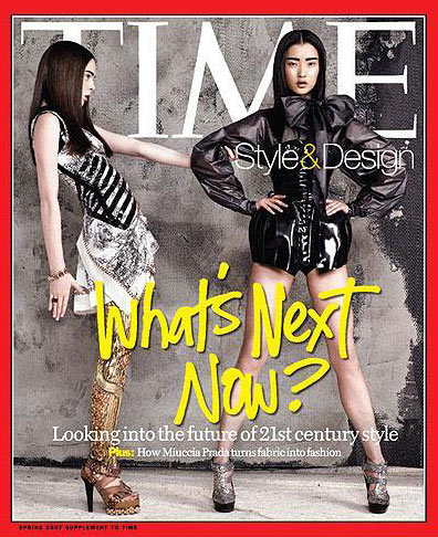 Chinese model Du Juan was printed on the cover of Time magazine in 2005 for the first time.