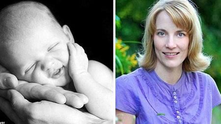 Tracey Raver and her adorable newborn photo