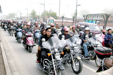 Motorcycles prevailed in China.