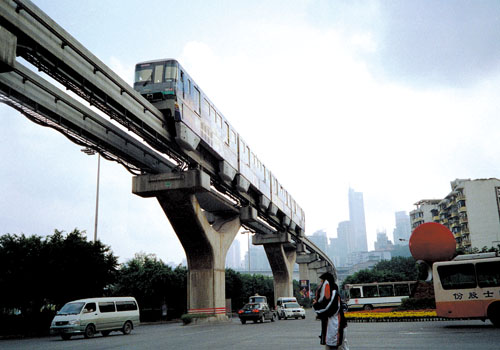 Light rail trains relieve much of the traffic pressure in big cities such as Beijing, Shanghai and Wuhan.