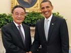 China's top legislator Wu Bangguo meets US President Barack Obama