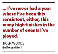 Gulf still remains between Woods and everyone else