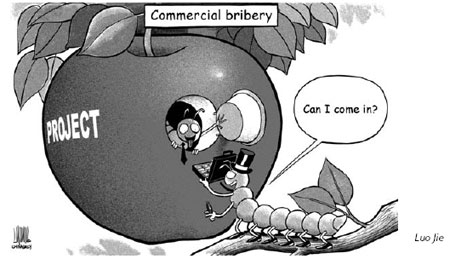 Commerical bribery take many projects