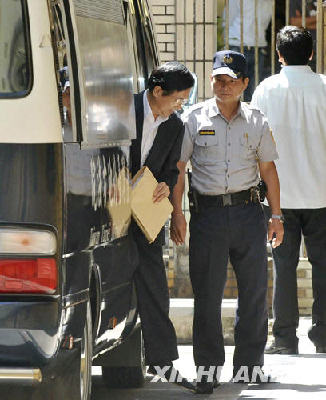 Former Taiwan leader Chen Shui-bian arrives at the Taiwan High Court in Taipei yesterday. Chen, sentenced to life in prison earlier this month for graft, has appealed the conviction, rejecting the charges and calling them politically motivated. [Xinhua]