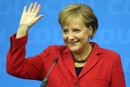 German Chancellor Angela Merkel and her preferred partner, the Free Democrats (FDP), claimed victory in the general election here on Sunday ant the two parties will form a new coalition government.