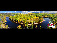 Daxinganling, also known as the Greater Khingan Range, is a volcanic mountain range in northeastern China. This region is covered by forests of larch, birch, aspen and pine, with shrub cover on the highest elevations. It is rich in wildlife, including deer, elk, marten, hare and many other fur-bearing animals. 