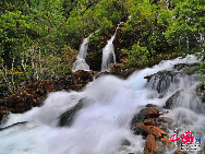 Jiuzhaigou Valley is a nature reserve in northern Sichuan province of China.It is known for its many multi-level waterfalls and colorful lakes, and was declared a UNESCO World Heritage Site in 1992.Jiuzhaigou lies at the southern end of the Minshan mountain range, 330 km north of the provincial capital of Chengdu. It is part of the Jiuzhaigou County (formerly Nanping County) in the Aba Tibetan Qiang Autonomous Prefecture of northwestern Sichuan province, near the Gansu border. [Photo by Liu Guoxing] 