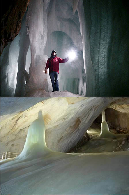 Ice cave in Austria [CRI]