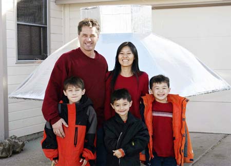 The Heene family is pictured in this undated publicity photograph from the ABC reality series 'Wife Swap'. Shown are Richard Heene, his wife Mayumi and their sons Bradford, Falcon (C) and Ryo. [Xinhua/Reuters]