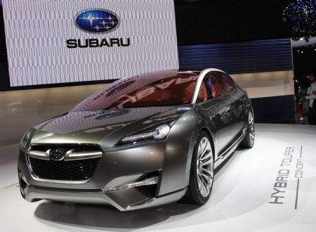 Fuji Heavy Industries Ltd's Subaru Hybrid Tourer concept car is displayed at the 41st Tokyo Motor Show in Chiba, east of Tokyo October 21, 2009.[Xinhua/Reuters]