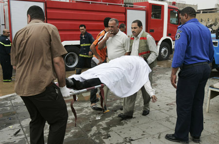 Two truck bombs coordinately exploded in downtown Baghdad Sunday, killing at least 132 people and wounding some 512 others in an apparent attempt to shape a setback to the Iraqi government which struggle to restore normalcy in the country nearly three months ahead of the country's national elections.