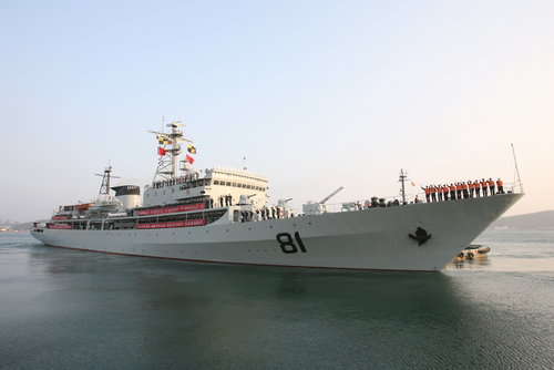 Chinese navy vessel sails for ROK, Japan