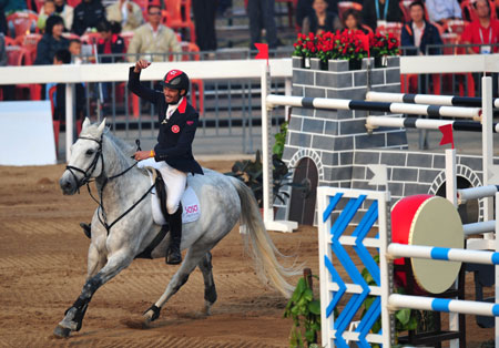 Patrick Lam from Hong Kong and his horse 