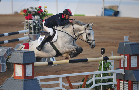 Patrick Lam from Hong Kong and his horse 