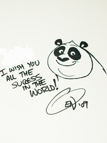 A snapshot of Po drawn by Ben Balistreri on site for fans of Kung Fu Panda. 