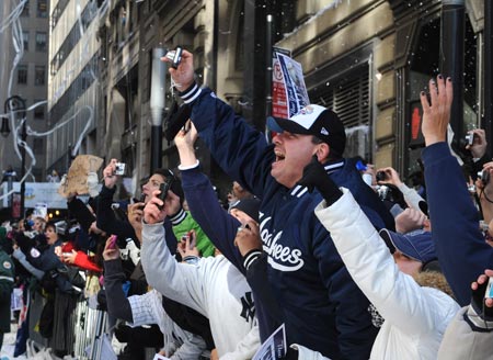 New York Yankees celebrate World Series title with parade - China