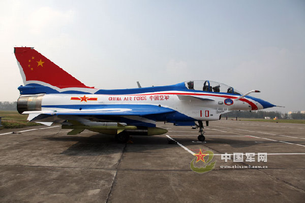 New paint coating of China's J-10 fighter