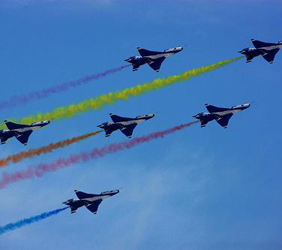 Rehearsal for celebration of 60th anniversary of Air Force held
