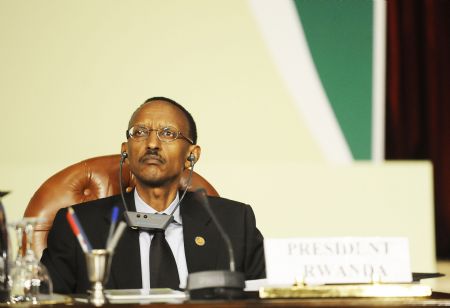 President of Rwanda Paul Kagame attends the ministerial meeting of the Forum on China-Africa Cooperation (FOCAC) in the Egyptian Red Sea resort of Sharm El-Sheikh on November 8, 2009.[Xinhua]