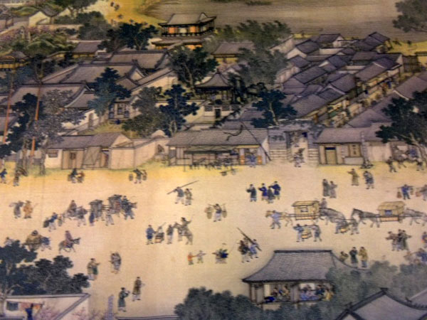 A detail of the painting 'Riverside Scene at Qing Ming Festival'. [Photo: CRIENGLISH.com] 