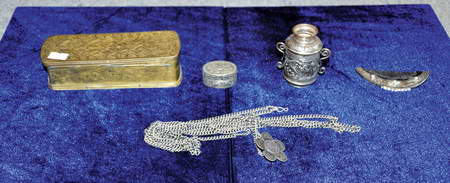 Silverware used by Chinese living in the South Pacific area.