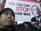 South Korea stages anti-war protest