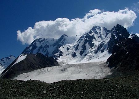 Bogda Snow Mountains, not far from Ürümqi in Xinjiang Uygur Autonomous Region