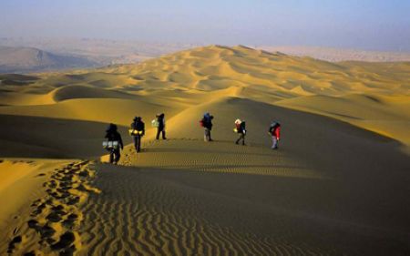 The desert area in Southern Xinjiang