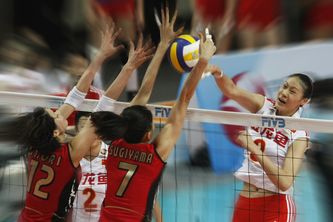 Chinese women's national volleyball team every year attends the World Women's Volleyball Grand Prix in Macao.