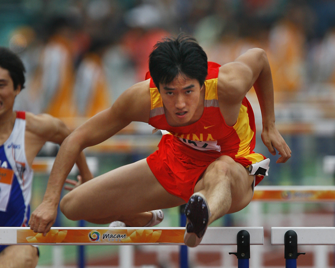 Chinese athlete Liu Xiang took part in the 2005 East Asian Games held in Macao.