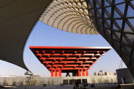Photo taken on Dec. 6, 2009 shows the China Pavilion in the World Expo Park in Shanghai, east China.[Guo Changyao/Xinhua]